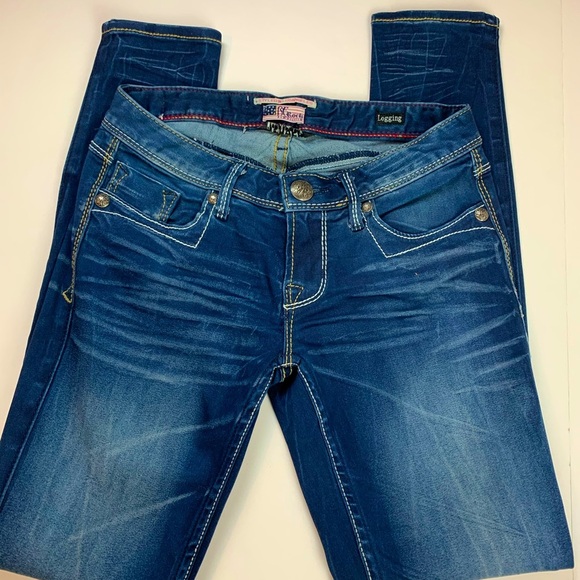 BeRock for Express Leggings Jean - US 0 - Picture 1 of 13